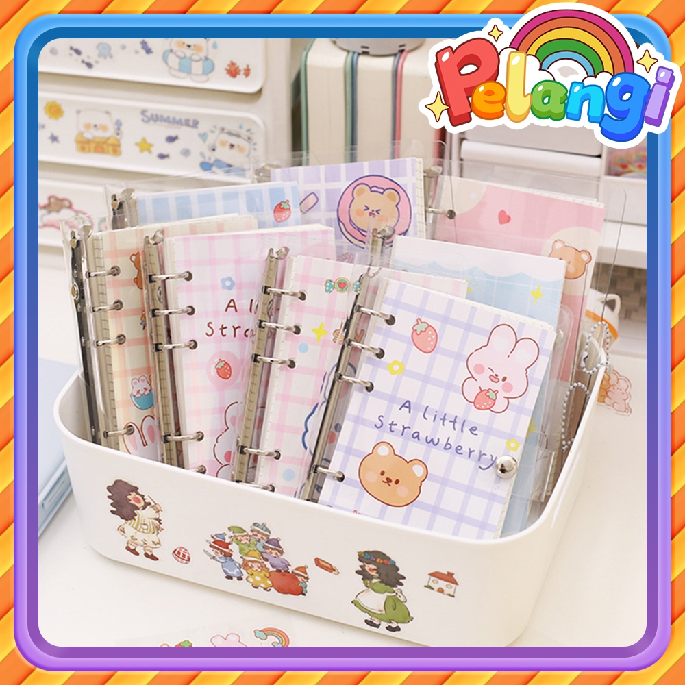 

Binder Note A6 100 lembar+Stiker gratis Lucu Karakter Character Daily planner scrapbook jurnal
