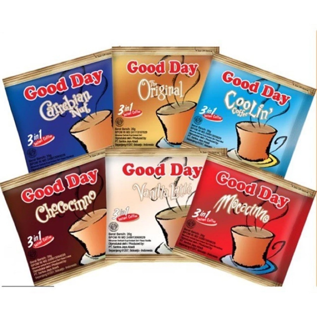 

Good Day 3 in 1 All VarIan Kopi Instan Kemasan 5 Sachet x 20 gram