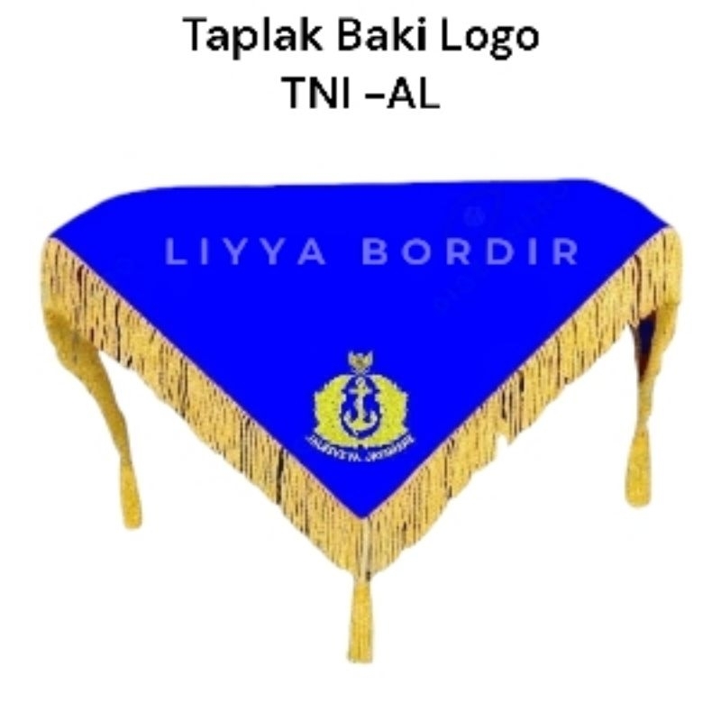 Papi Holly Alas Taplak Baki Tni-Al Taplak Baki Tni-Al Bahan Beludru Logo Bordir