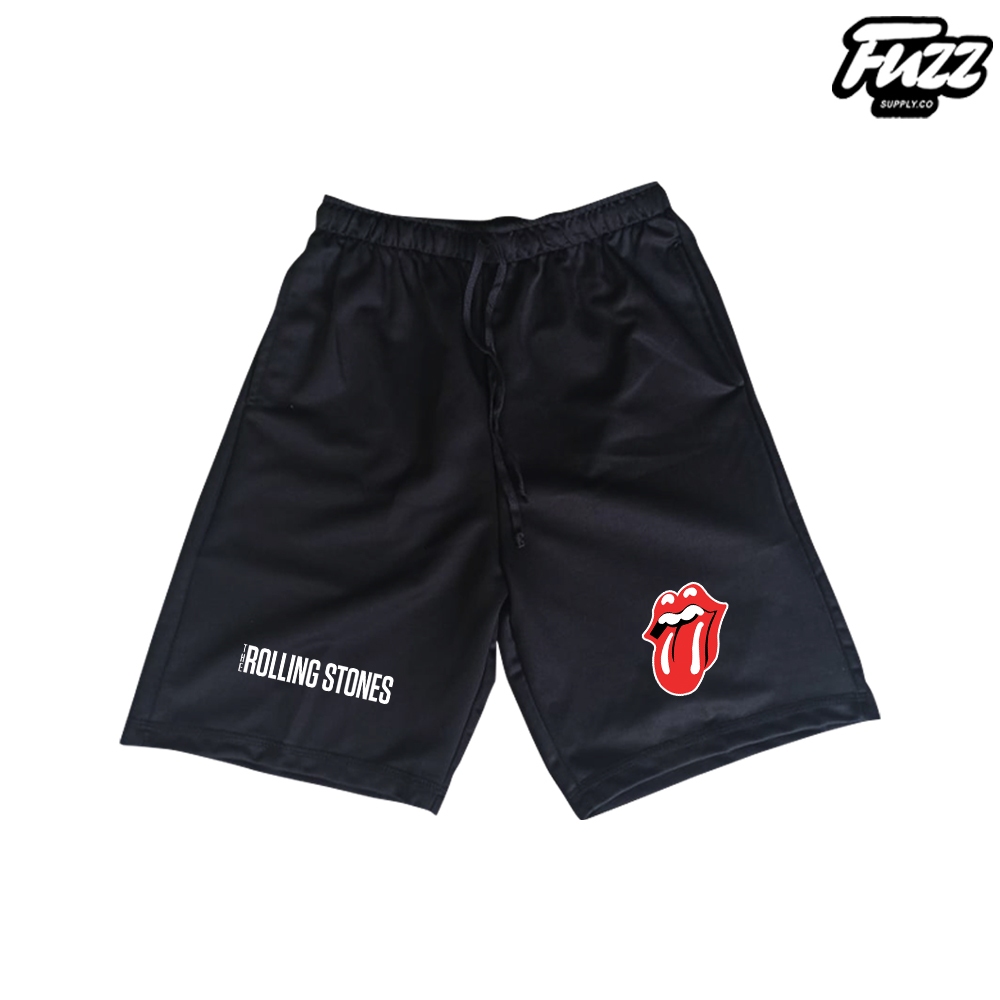 Fuzz - Celana Pendek Pria Band Rolling Stones Shortpants Boardshort Santai Unisex