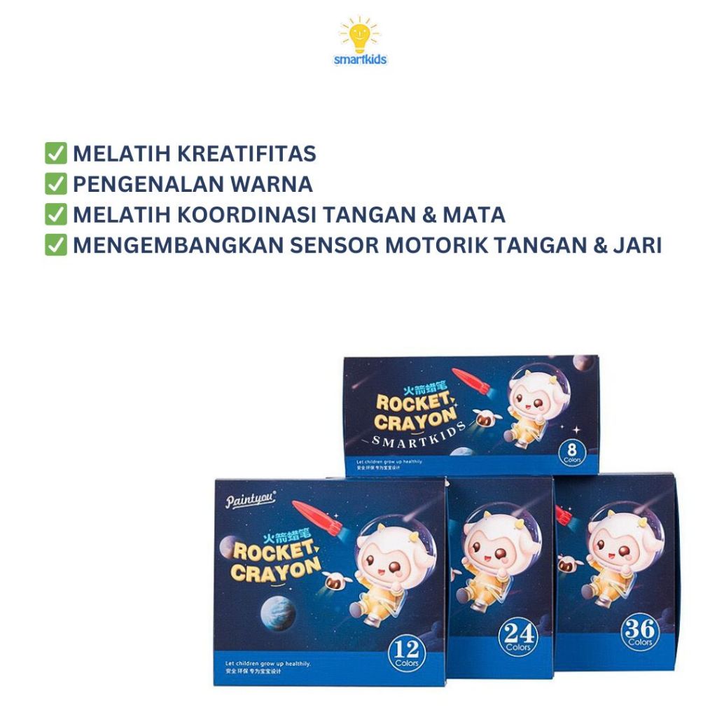 

Adn Rocket Krayon Warna Cerah Tangan Bersih Crayon Minyak Oil Pastel Menggambar Anak Stationery Art