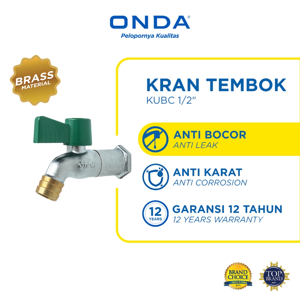 ONDA Kran Air Tembok / Taman KUBC 1/2”