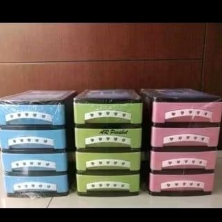 laci plastik 4susun, laci kecil, rak mini, kontainer mini, unitech