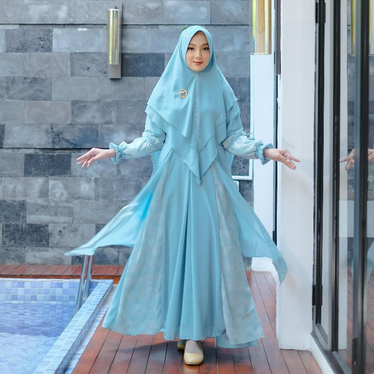 MARWAH KEYSA Gamis Set Khimar ORI By Bermerks Bahan Ceruty Babydoll Terbaru Elegan Premium All Size