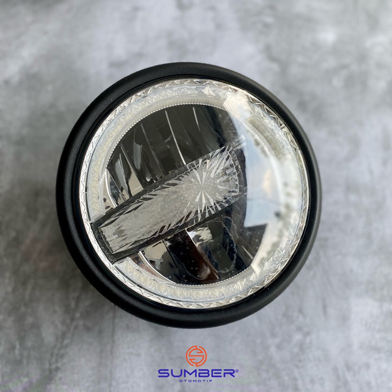 Lampu Depan Led Daymaker 7" Inch Daimen Harley Royal Enfield W175 XSR155 Benelli