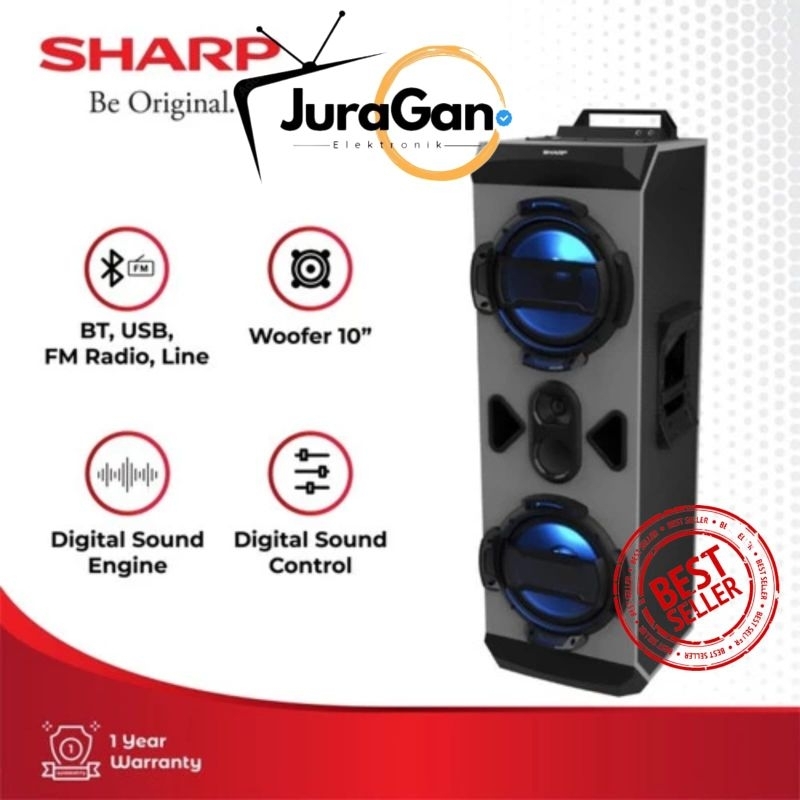 Sharp Audio dan speaker GSPRO series Grey 110 watt CBOX-GSPRO10SB