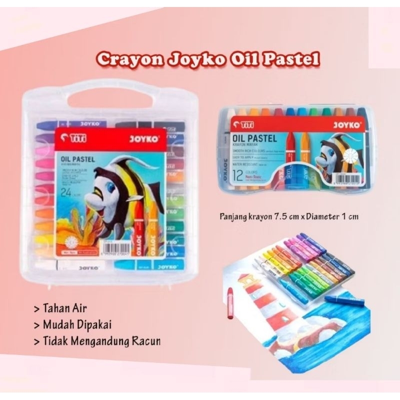 

Crayon Colors Joyko Krayon Minyak Oil Pastel Pastels OP-12S OP-24S Mewarnai Warna Warni