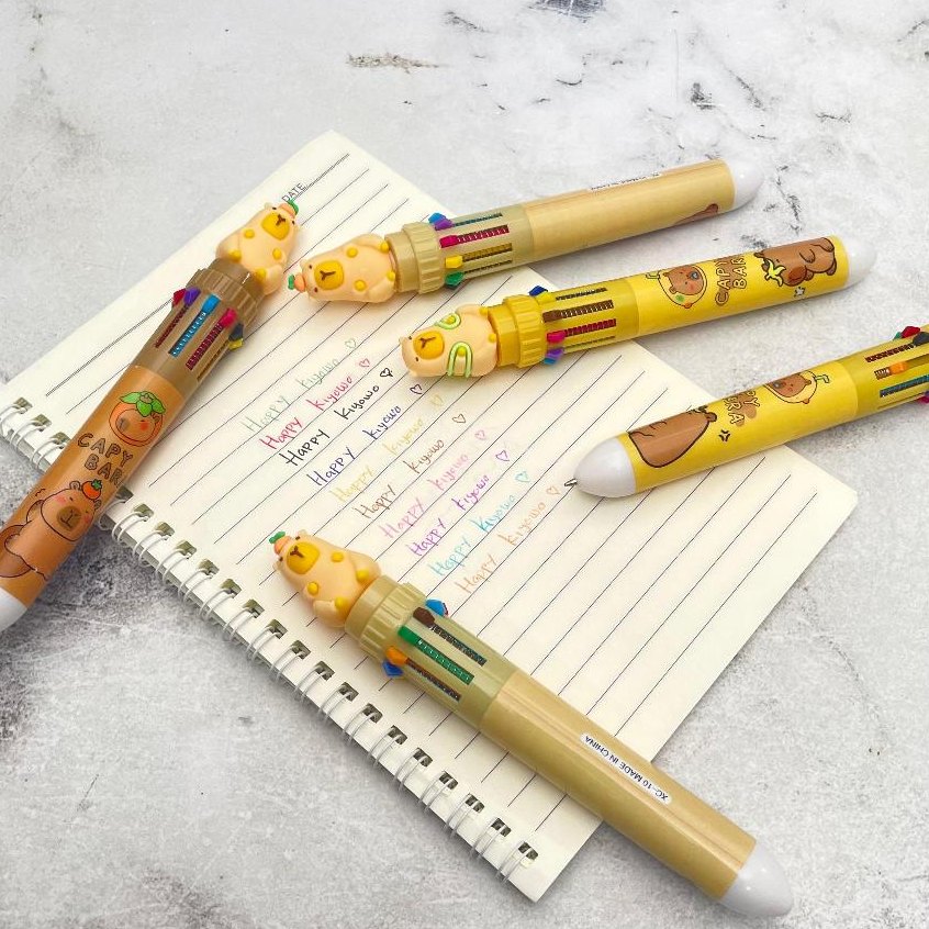 

Pulpen 10 Warna CAPYBARA Cute Lucu Best Seller / Pen Cetak 10 Warna Capibara Kekinian Favorit Anak Alat Tulis Sekolah Kualitas Terbaik Stationary Fancy Harga Termurah Bisa Grosir dan COD