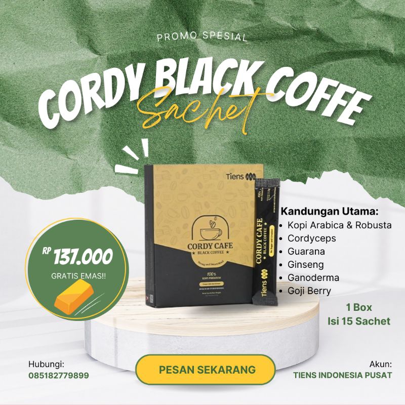 

[COD] Tiens Cordy Coffe Black Coffe Kopi stamina pria Dewasa obat kuat ampuh tahan lama - Daya tahan tubuh