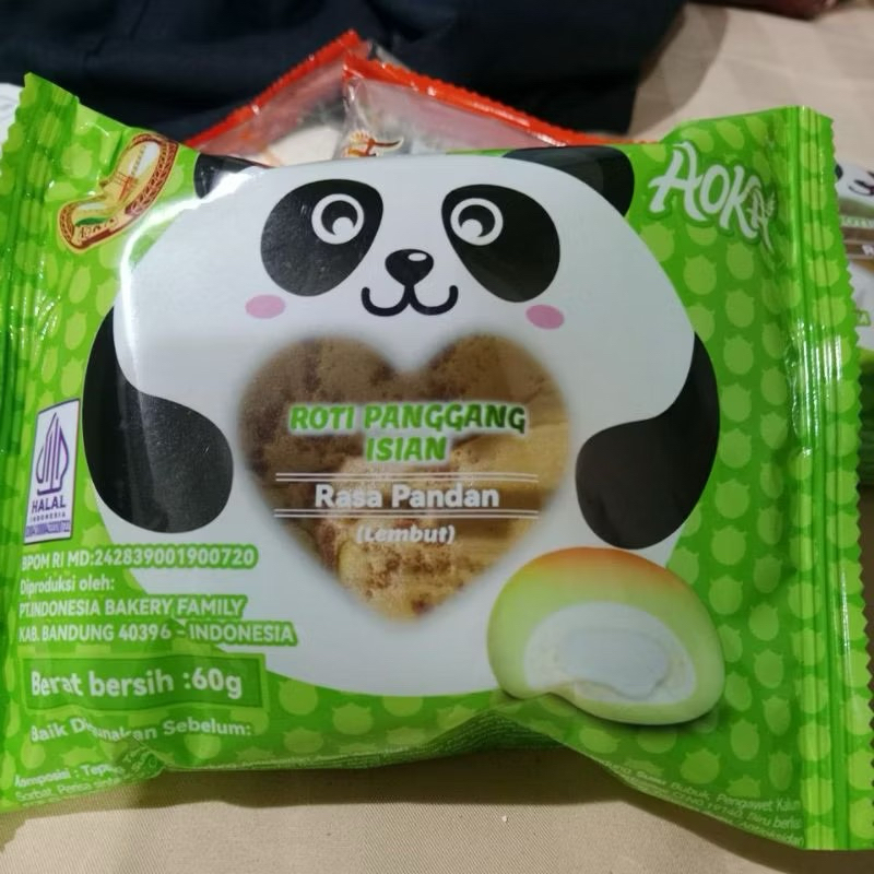 

AOKA panda roti panggang isian 60gr (dapat 5biji)