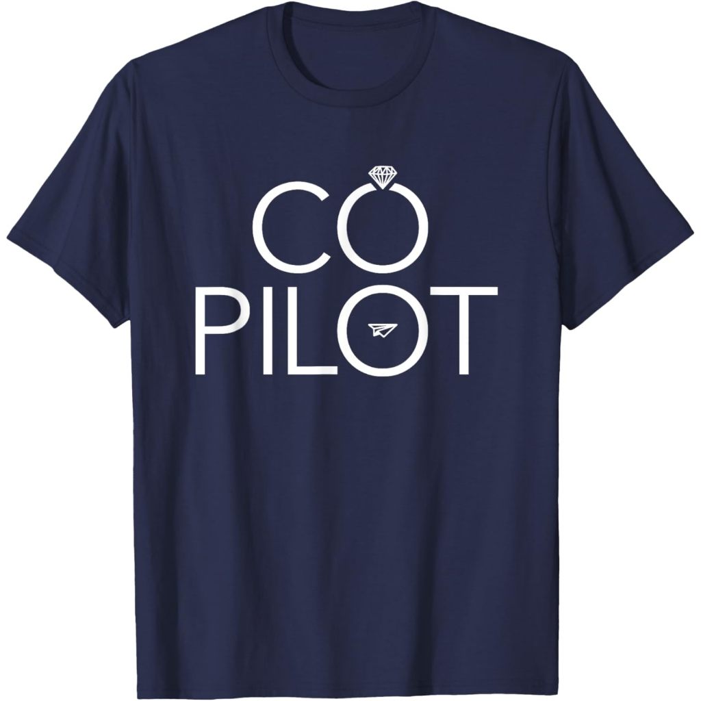 Kaos Dewasa Co Pilot Wife Airplane Aviation T-Shirt Fashion Baju Atasan Anak Laki Laki Perempuan Dis