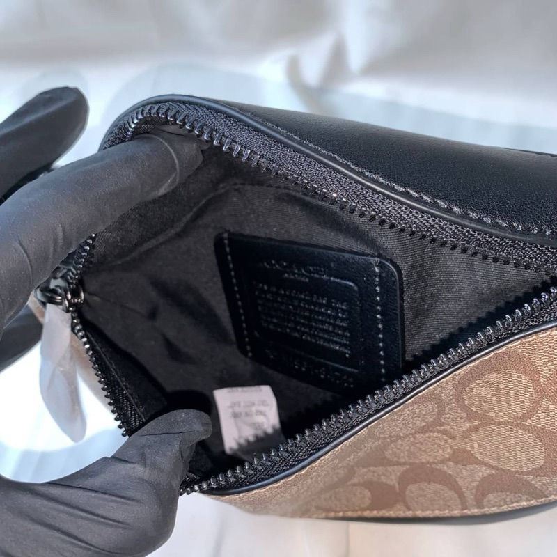 terbaru warren belt bag in signature canvas f78777 waistbag pria hitam with metal clip fullset