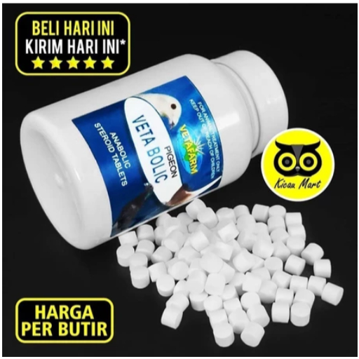 VETABOLIC VETAFARM SUPLEMEN OBAT DOPING VITAMIN BURUNG MERPATI LOMBA PER BUTIR PIL ECERAN TABLET