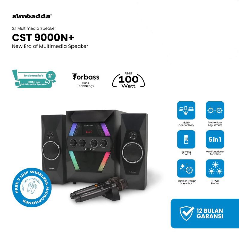 SPEAKER SIMBADDA CST 9000N+ MULTIMEDIA MIC BLUETOOTH ORIGINAL