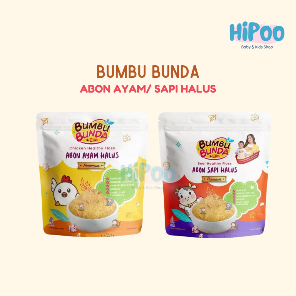 

Bumbu Bunda Elia Abon Sapi MPASI / Abon Ayam / Abon MPASI / Abon Bayi / Abon Cipung Asli / Abon Halus Premium