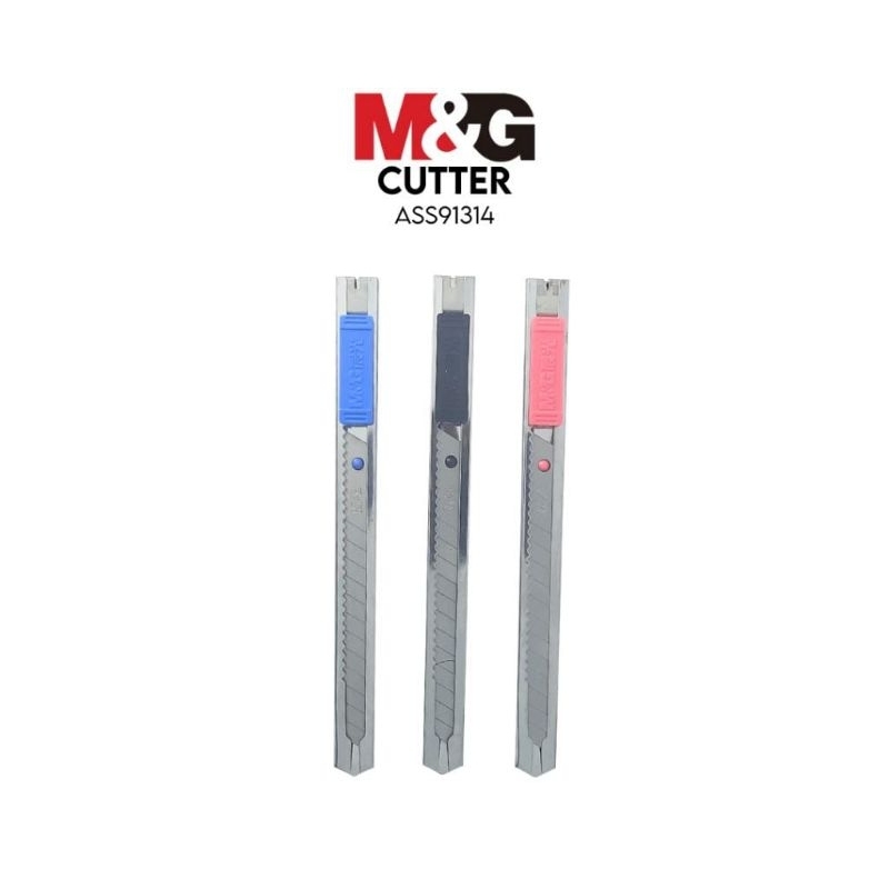 

PISAU CUTTER M&G KECIL 9MM STAINLESS AUTO LOCK / 9 mm PAPER CUTTER ASS91314