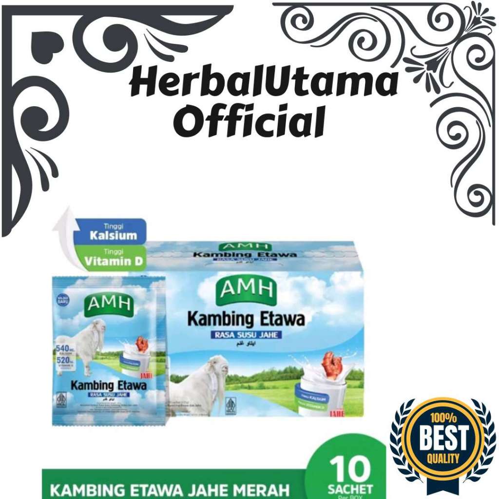 

SUSU AMH FULL CREAM ETTAWA PLUS JAHE MERAH /Box ( 10 Sachet )