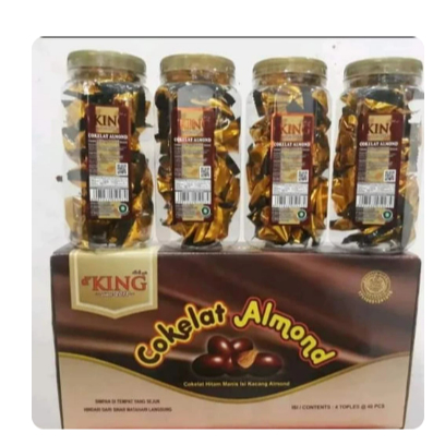 

D'KING COKELAT ALMOND 20 KOTAK (1 KOTAK 4 TOPLES)