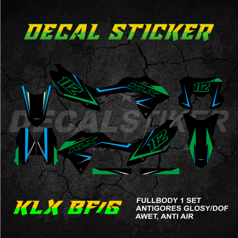 DECAL STIKER KLX 150 BF FULLBODY (002) DEKAL STICKER KLX G SE 2016 2017 2018 2019 2020 2021 2022 202