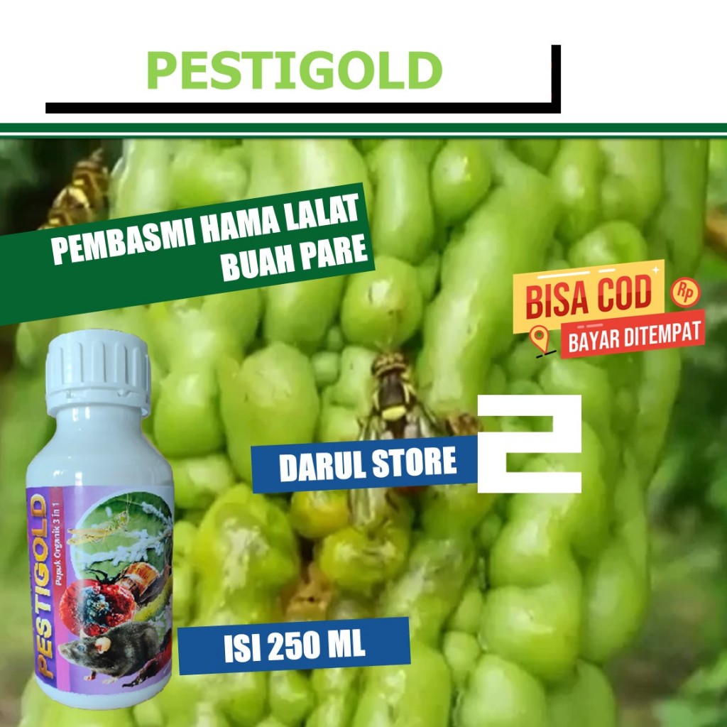 Pestisida Nabati PestiGold 250 ml Mengatasi Hama lalat Buah Pare Paling Ampuh