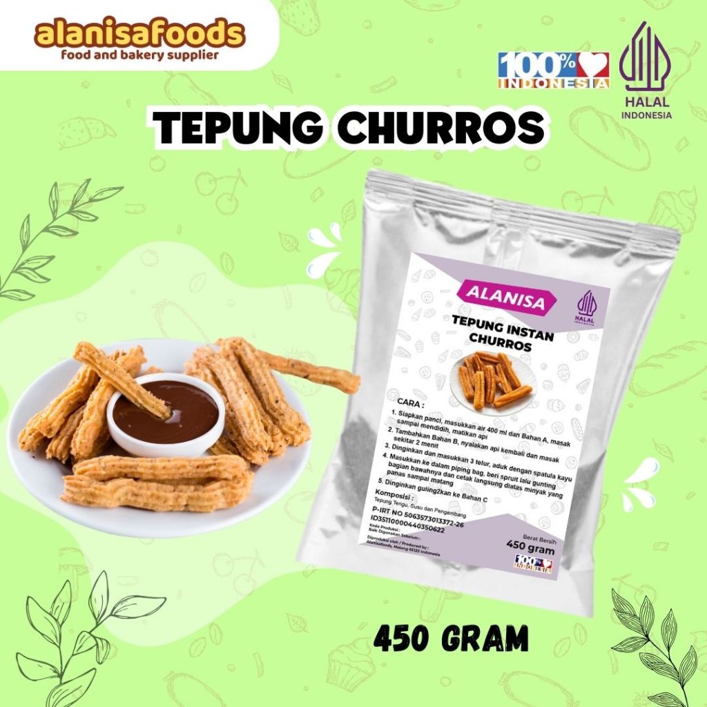 

TEPUNG INSTAN CHURROS 450GR SUPER PRAKTIS!!