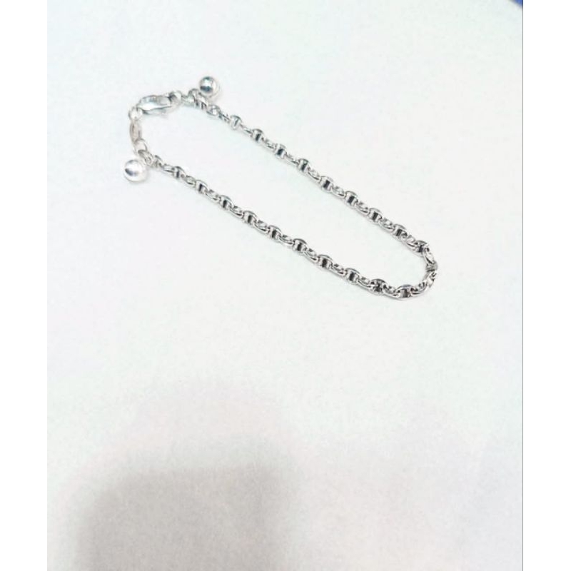 gelang wanita mas putih biji timun fashion mas 375 berat 2grm