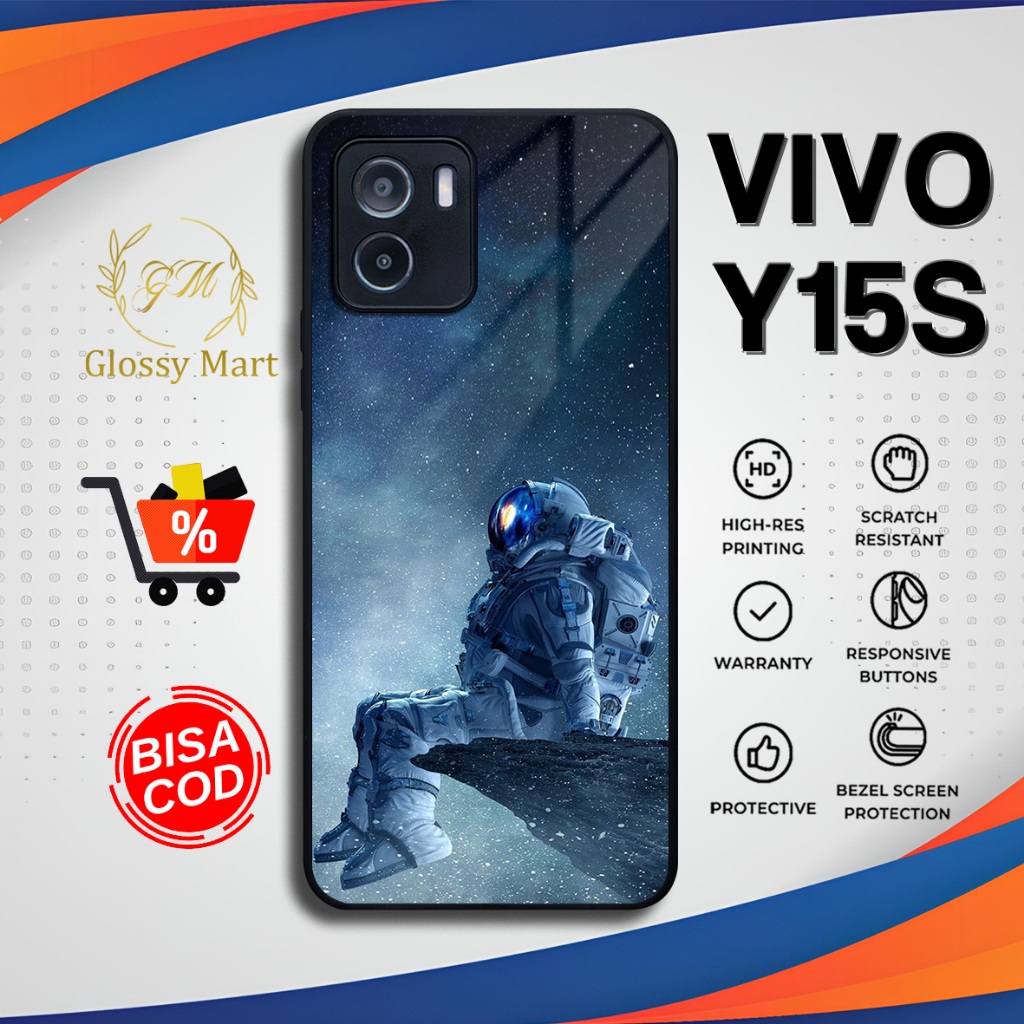 Case Vivo Y15S Terbaru Hardcase Softcase Glossy Termurah Astronot New Casing Vivo Y15S Terlaris