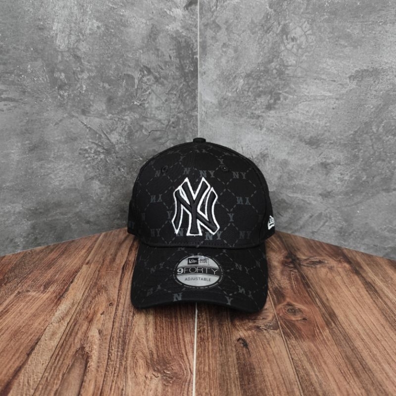 Topi Baseball NY list putih Full Print
