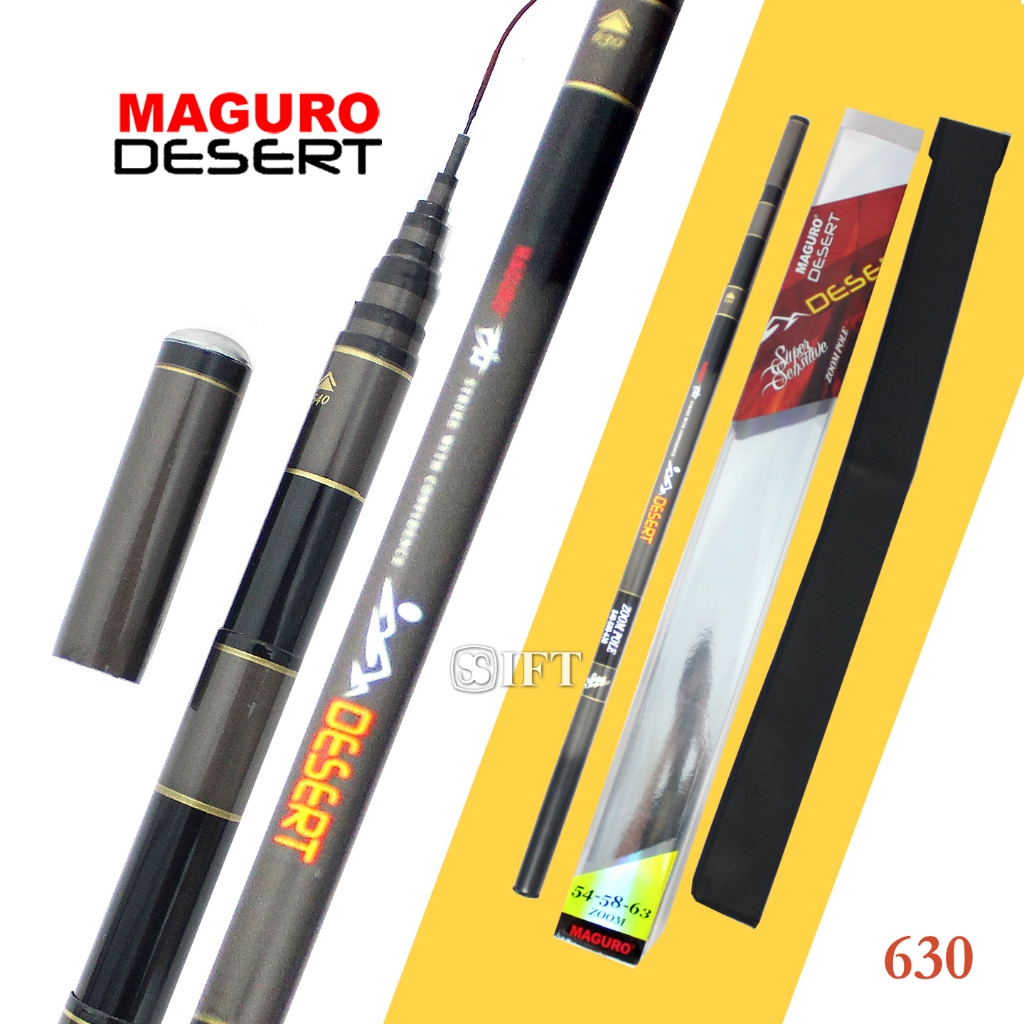 Joran Tegek Maguro DESERT Carbon Zoom | 360 450 540 630 | Teleskopik Pole IFT