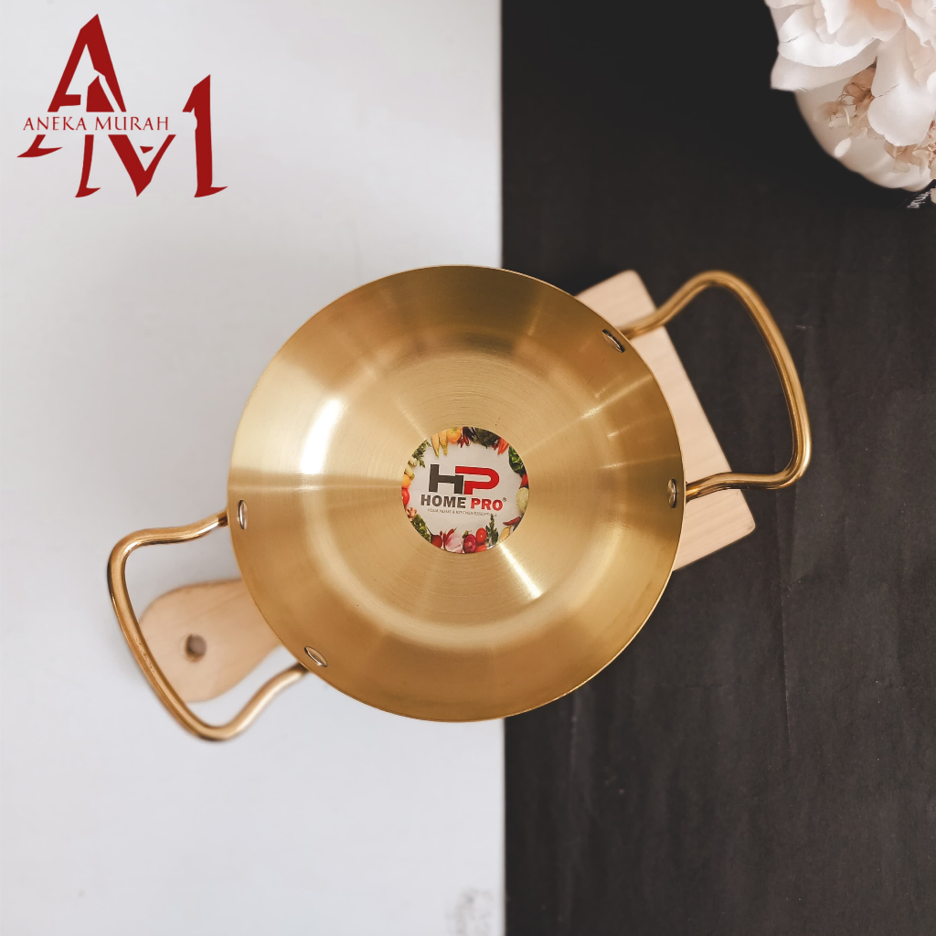 KOREAN RAMEN POT GOLD 18CM AF 302 ( 5052 ) / 20CM AF 303 ( 5053 ) / 22CM AF 304 ( 5054 )