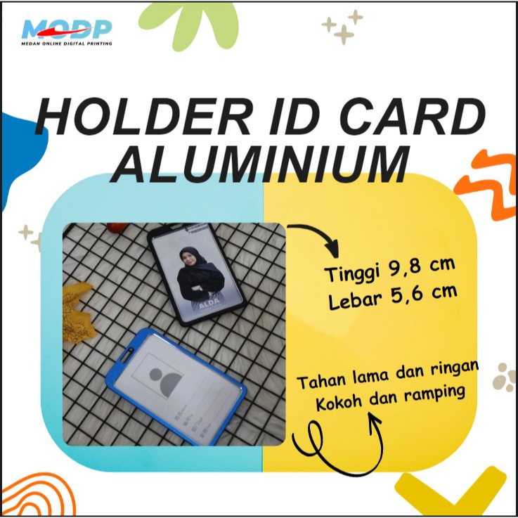 

Aluminium ID Card 2 Sisi Holder - Tempat ID Card Metal Kartu Pegawai