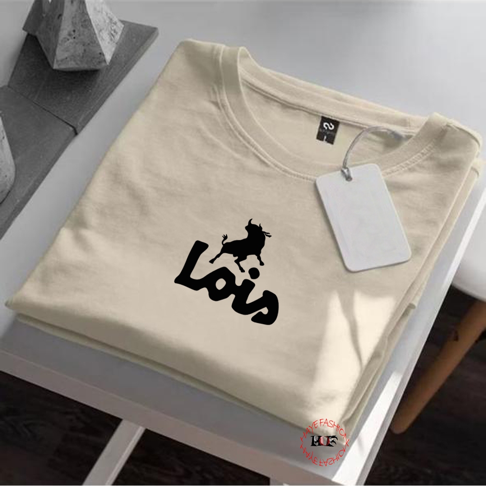 Haye Fashion - Terlaris Shirt Kaos Lengan Pendek Lois Motif Hitam  Kaos Distro Bahan 30s