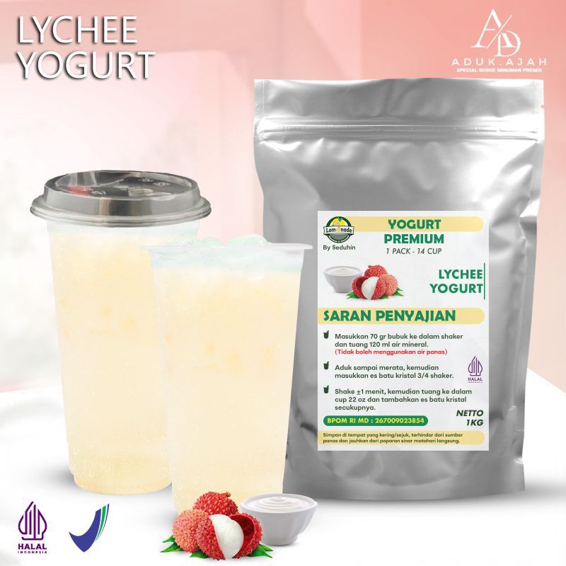

LYCHEE YOGURT 1KG/ Minuman Bubuk Instan