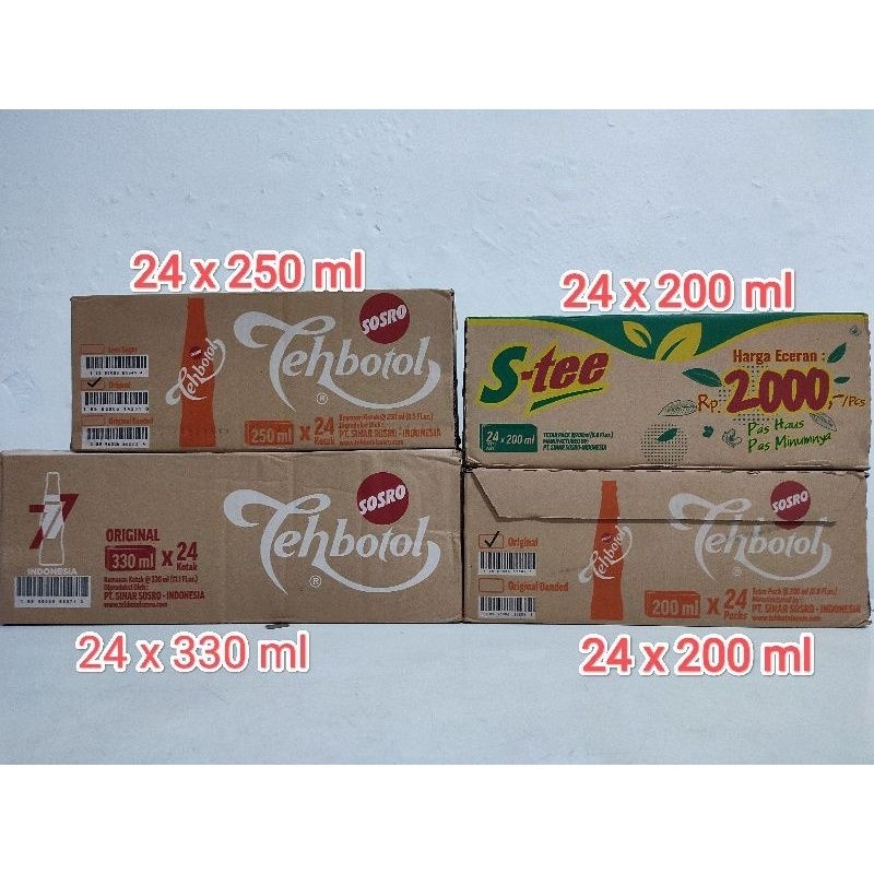 

RB Teh Botol Sosro Kotak 300 ml Kardus Dus Karton Isi 24