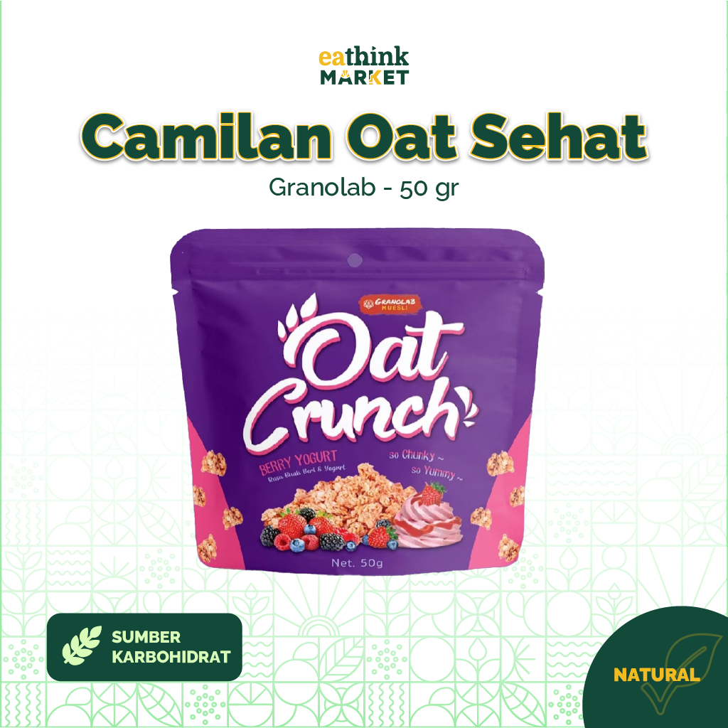 

Camilan Oat Crunch Sehat - Granolab Muesli 50g