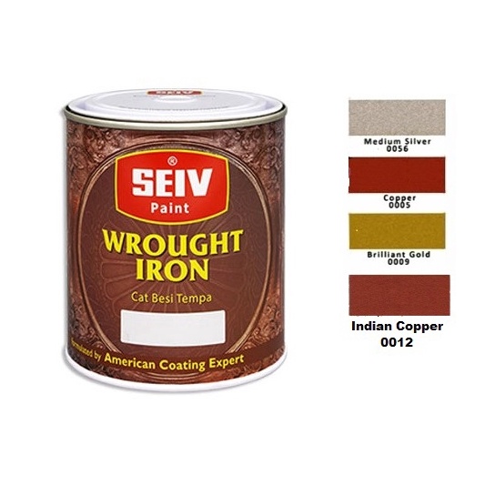 

KODE I88T 1kg SEIV WROUGHT IRON cat besi tempa warna TEMBAGA SILVER GOLD