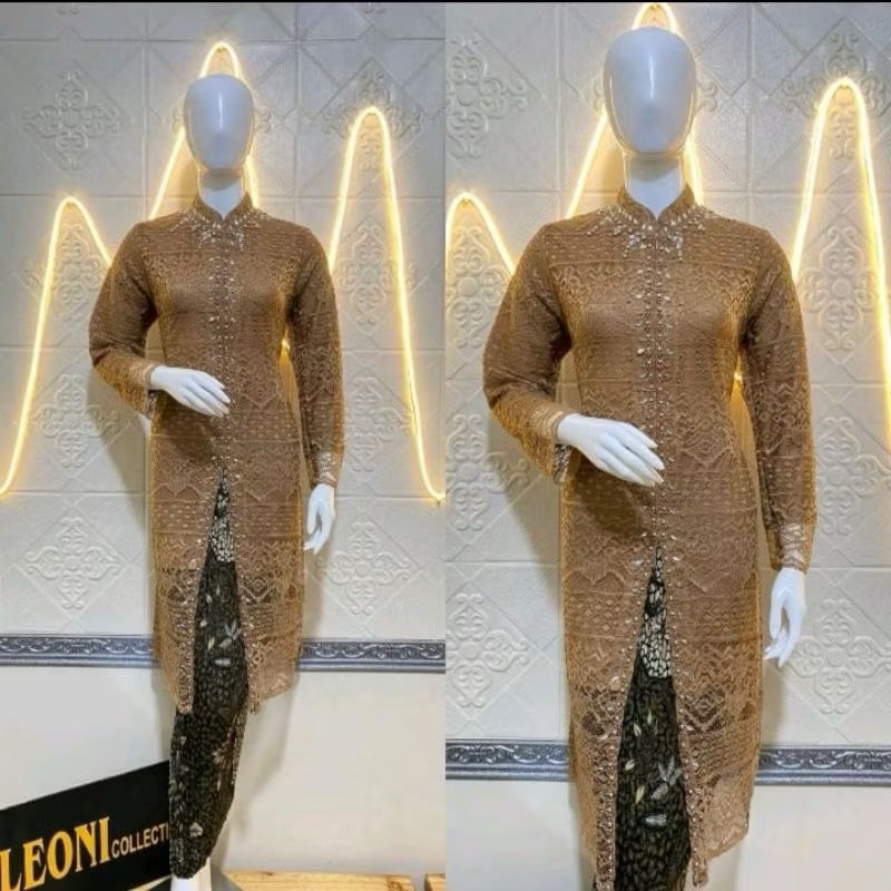 Atasan kebaya tunik brokat malika kebaya tunik payet malika modern kebaya panjang