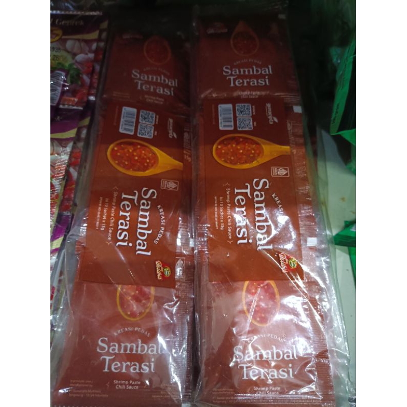 

Sambal terasi belibis sachet renceng isi 10pcs murah pedas