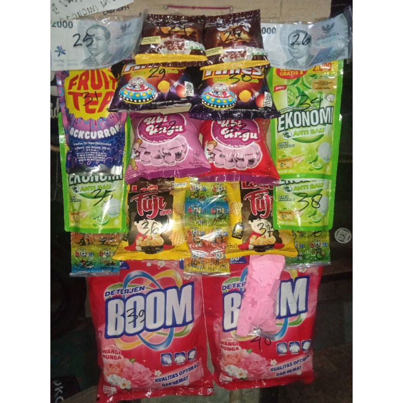 mainan cabutan kupon 150 pcs - persamaan berhadiah jajanan warung dan persabunan - siap jual untuk d