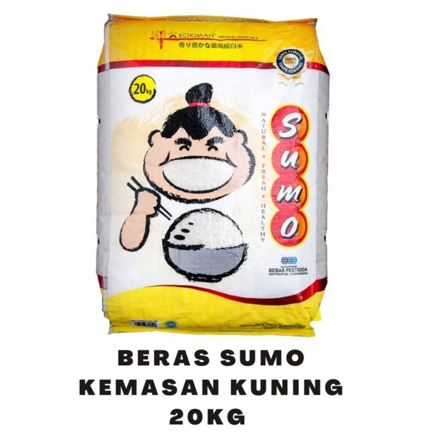 

BERAS SUMO KUNING SUPER PREMIUM 20 KG / BERAS SUMO KUNING 20 KG