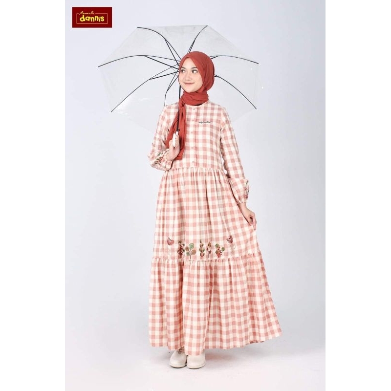 Gamis Kekinian Dannis A240103 / Gamis Dusty Pink 240103 Dv