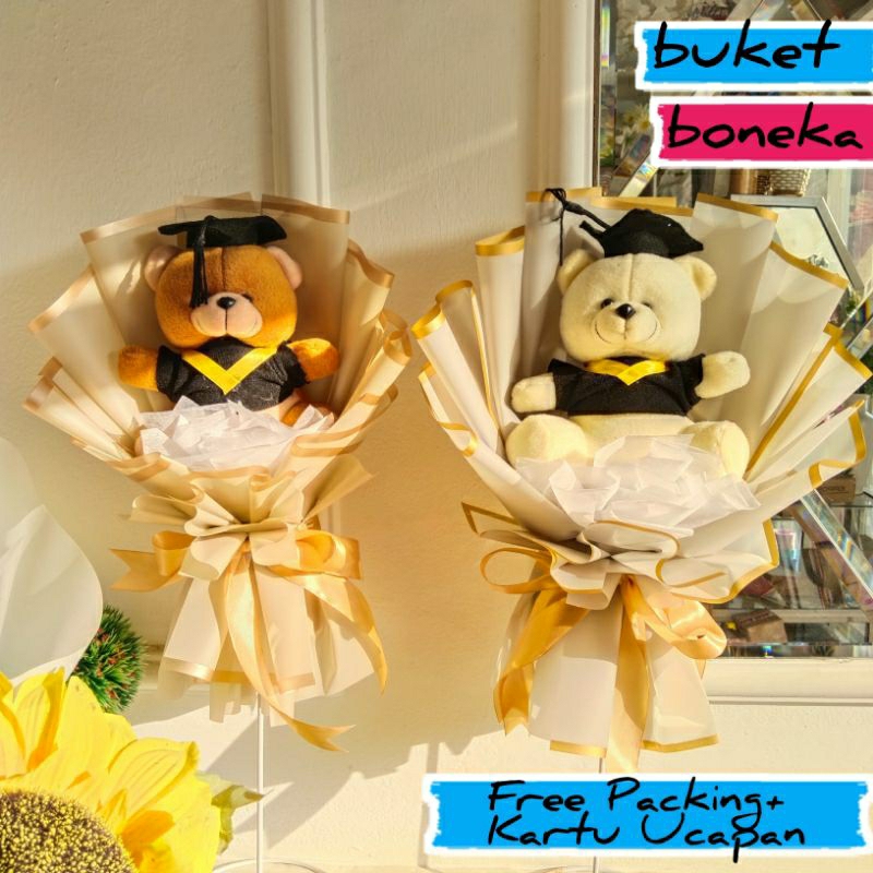 Buketgarden - Buket Wisuda Boneka / Bucket Boneka Bunga Cewek Cowok Graduation Pelulusan Bouquet