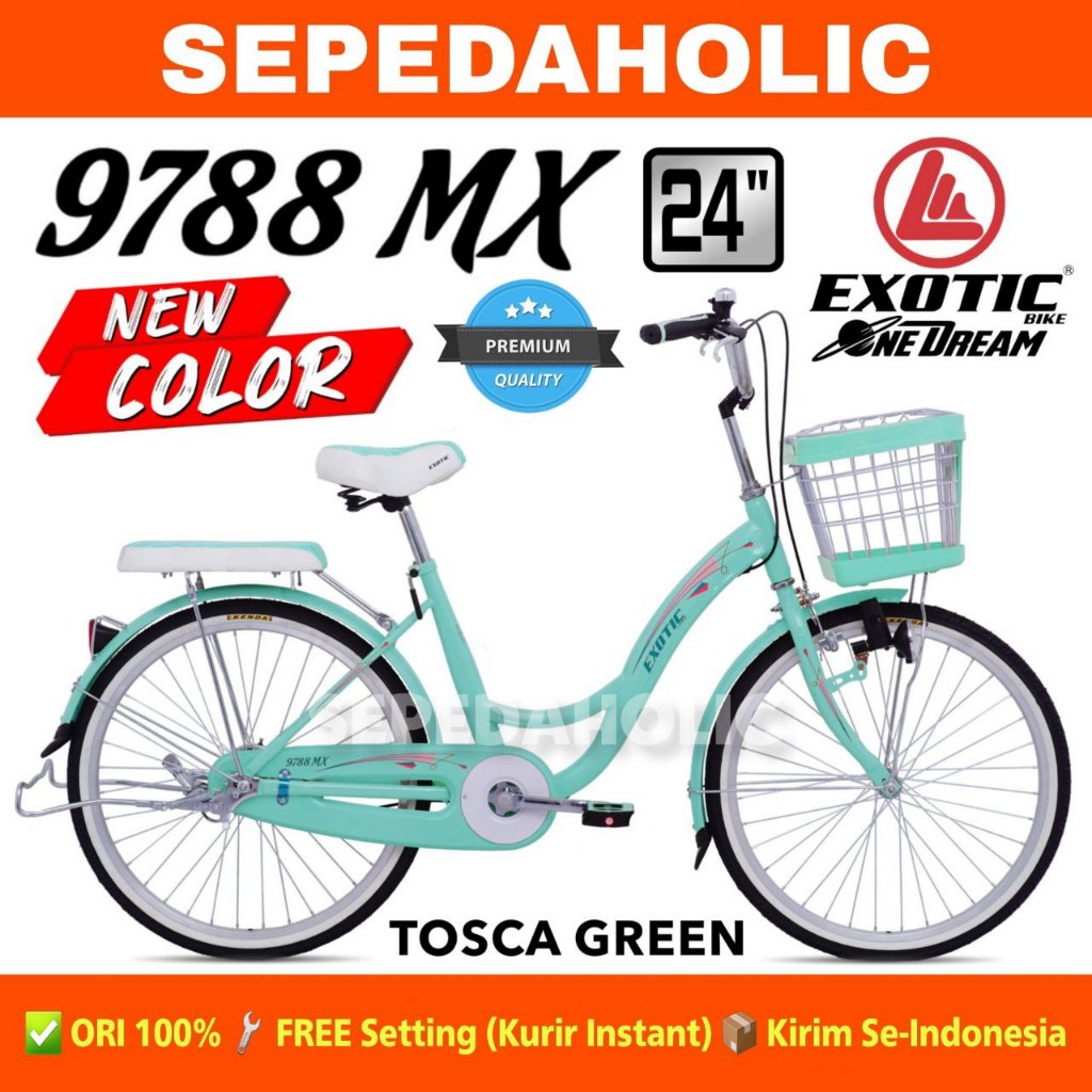 Sepeda Keranjang Remaja Dewasa EXOTIC ET 9788 MX Ukuran 20 24 26 Inch Citybike CTB Garansi Resmi 5 T