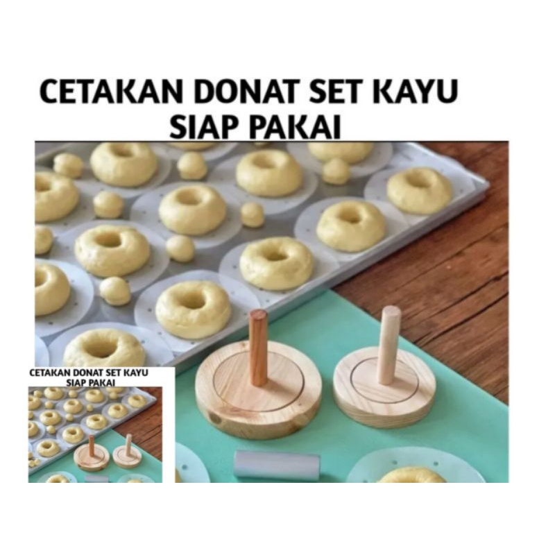 cetakan donat kayu+pembong 6cm