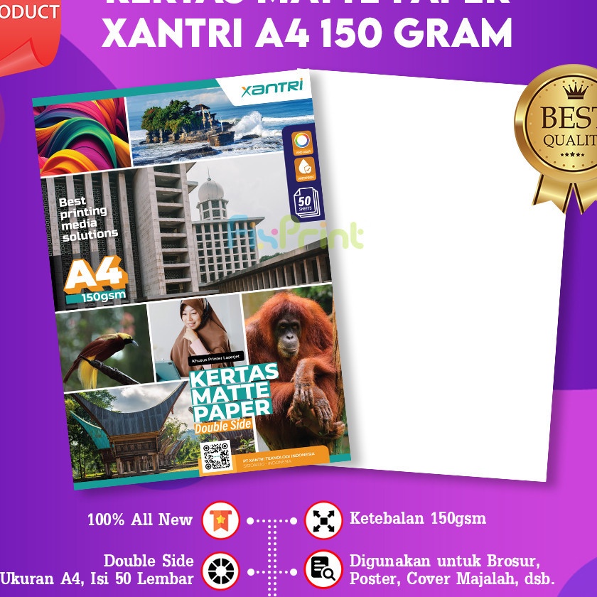 

KP8 Kes Matte Double Side A4 15gsm 5 Sheets Photo Paper 15 gram