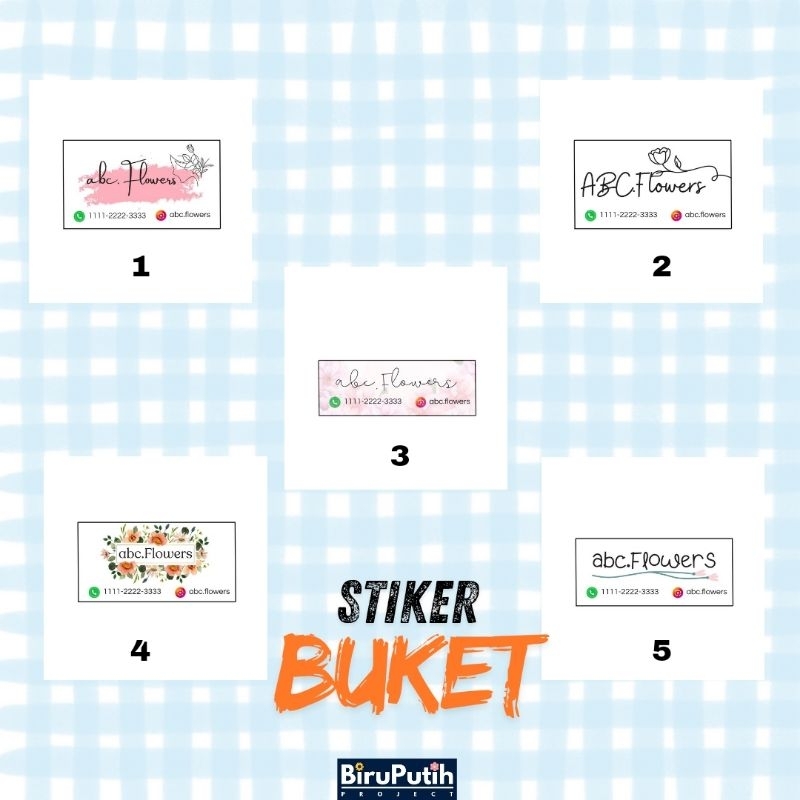 

stiker buket / stiker label nama anak / stiker custom / stiker hampers /stiker makanan