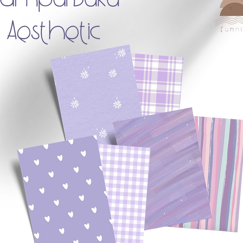 

KP8 funnillaco Sampul Buku Sampul Buku Aesthetic Cover Buku A5 B5 pule ungu