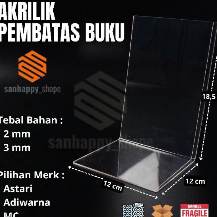 

KI3 Akrilik Pembatas Buku Akrilik Standing Buku Akrilik Penyangga BukuMajalah