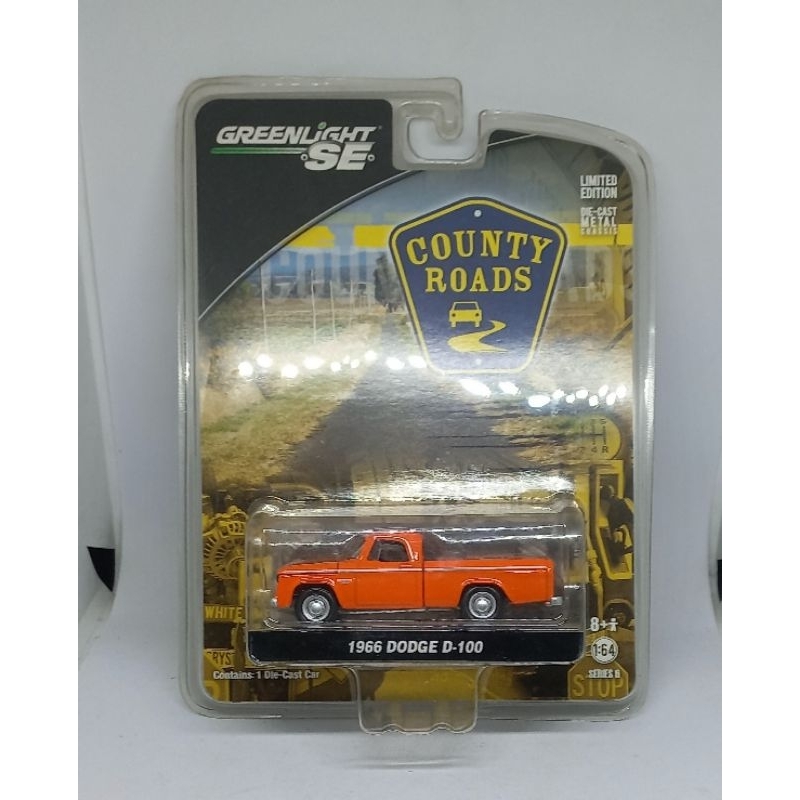 greenlight 1966 dodge d-100 d100 country roads diecast