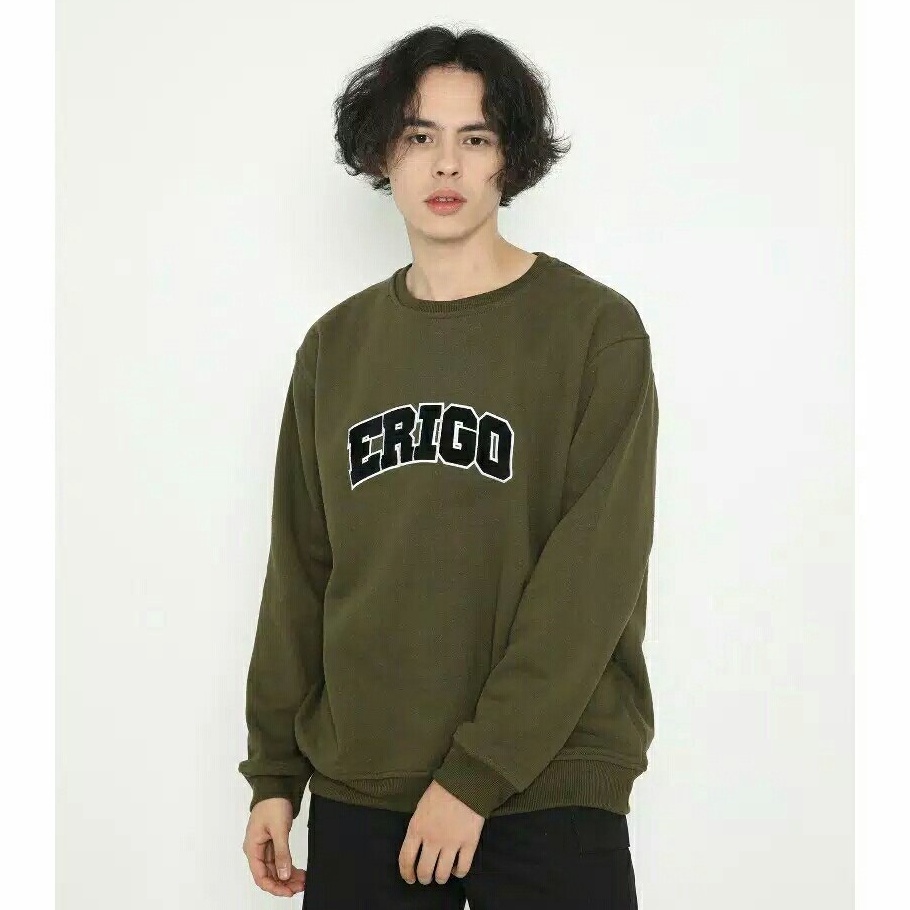 NEWPRODUCT Sweater ERIGO Fullover CN Fullover Crewnek Pria Erigo Hoodie Unisex Tebal